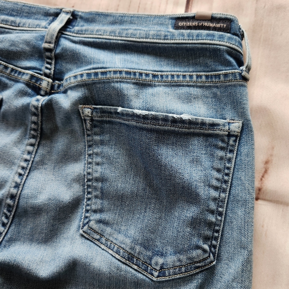 Citizens of Humanity "Agnes Crop" Mid Rise Slim Straight Blue Jean, Women's 26 - Picture 9 of 12